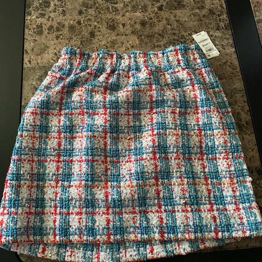 On 34th Tweed Skirt Size L NWT